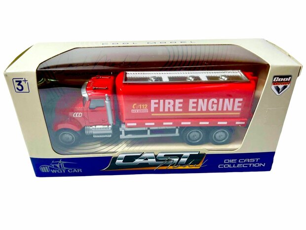 Metal fire engine.