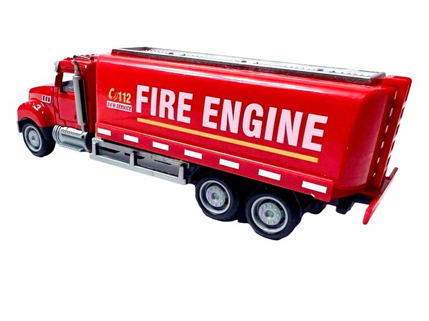 Metal fire engine.