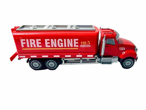 Metal fire engine.