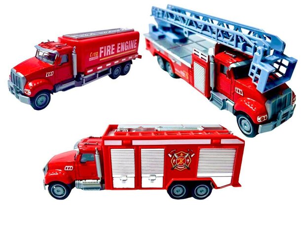 Metal fire engine.