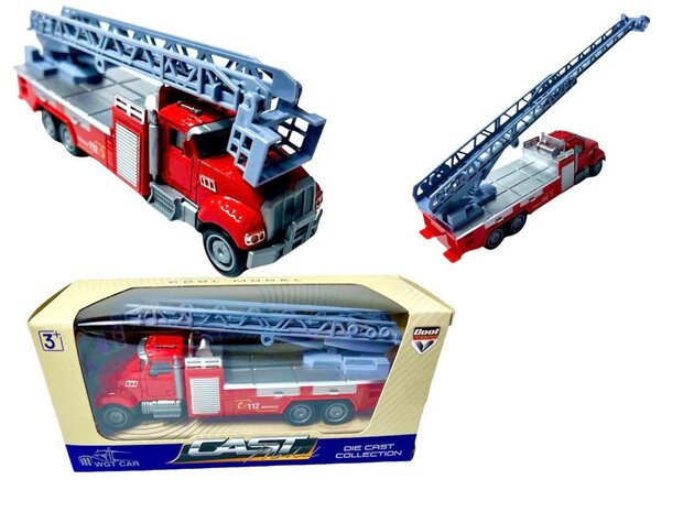 Metal fire engine.