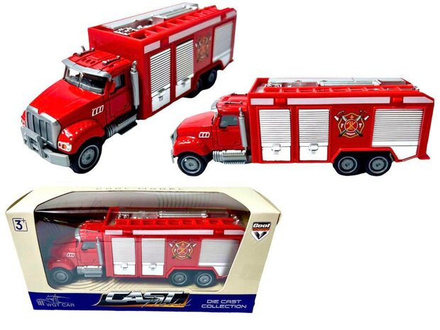 Metal fire engine.