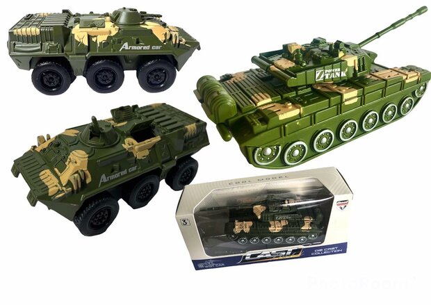 Army Tank + Armored Car diecast.