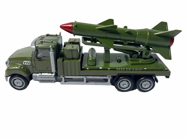 DIE CAST Camion de missiles de d&eacute;fense a&eacute;rienne.