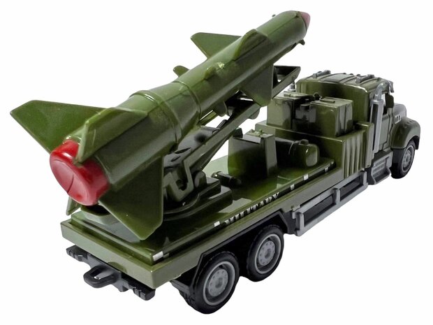 DIE CAST Camion de missiles de d&eacute;fense a&eacute;rienne.