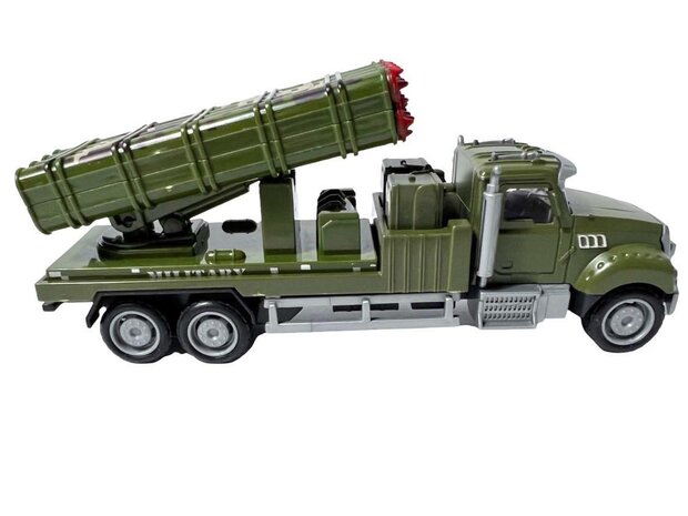 DIE CAST Camion de missiles de d&eacute;fense a&eacute;rienne.