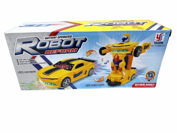Roboter verformt Auto 2 in 1.