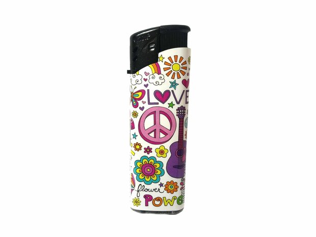 Unilite klik aanstekers - Peace - electronic lighters - navulbaar Tray (50stuks)