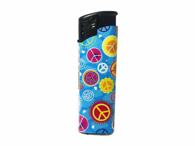 Unilite klik aanstekers - Peace - electronic lighters - navulbaar Tray (50stuks)