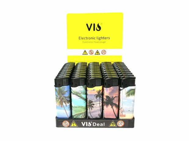 Aanstekers Klik 50 stuks met strandprint✓