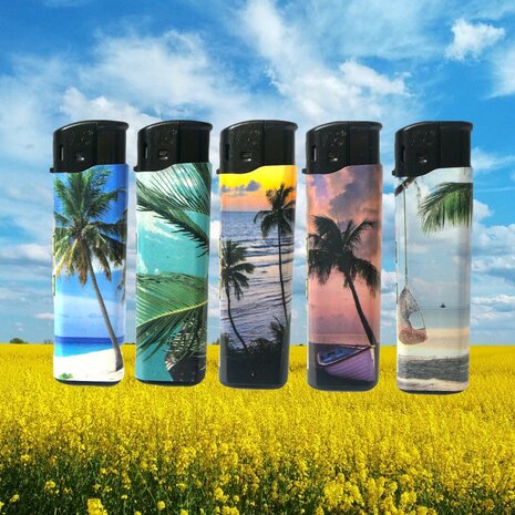 Lighters Click 50 pieces with beach print✓