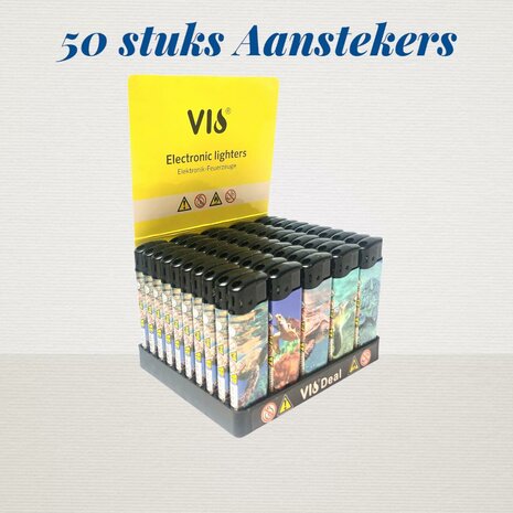 Klik aanstekers schildpadden print 50 stuks✓