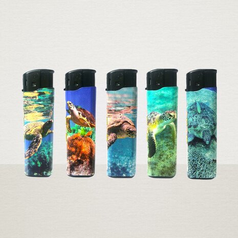 Click lighters turtles print 50 pieces✓