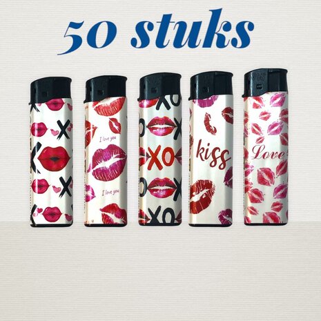 Lighters Click 50 pieces Kiss.