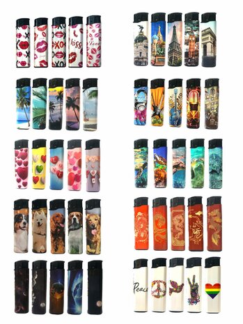 Dragon Lighters Click 50 mix print.