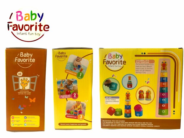Tasses empilables pour jouets pour b&eacute;b&eacute;