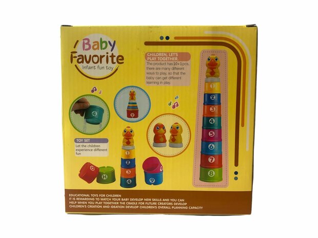 Tasses empilables pour jouets pour b&eacute;b&eacute;
