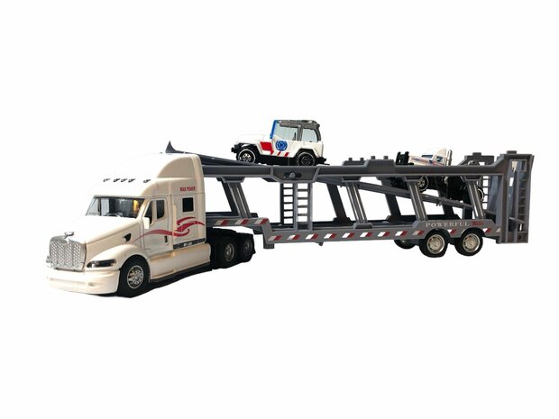 Vrachtwagen autotransporter&nbsp;+ 2 mini 3in1 - pull-back drive.
