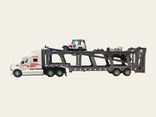 Vrachtwagen autotransporter&nbsp;+ 2 mini 3in1 - pull-back drive.