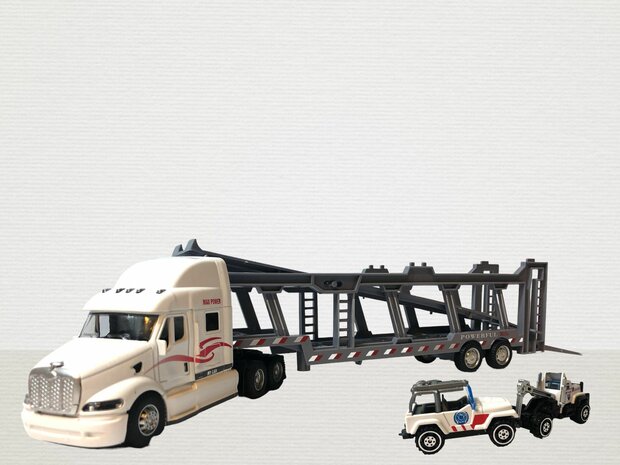 Vrachtwagen autotransporter&nbsp;+ 2 mini 3in1 - pull-back drive.