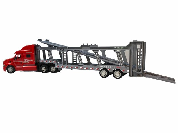 Vrachtwagen autotransporter&nbsp;+ 2 mini 3in1 - pull-back drive.