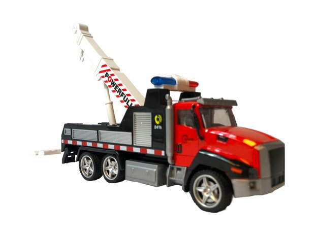 DIE-CAST Truck car transporter + fire engine 2in1 - pull-back drive.