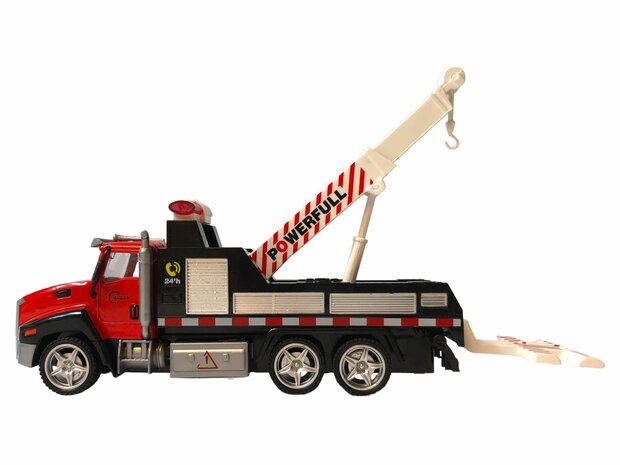 DIE-CAST Truck car transporter + fire engine 2in1 - pull-back drive.