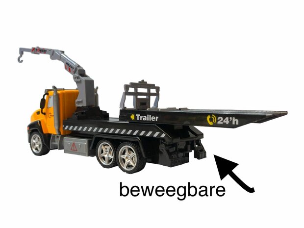 DIE-CAST Truck Autotransporter + Feuerwehrauto 2in1 - R&uuml;ckzugsantrieb.