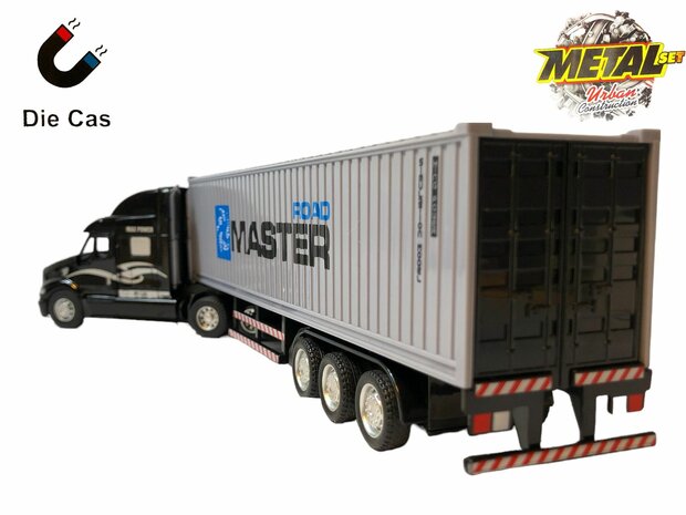 Vrachtwagen met trailer - transporter truck.