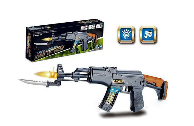 toy gun with sound and LED lighting 41.2CM