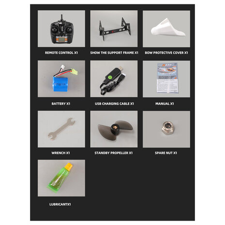 RC Boot - Speedboot Maniac X - 20KM/U - 2.4Ghz - TKKJ H122