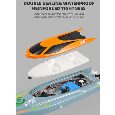 RC Boat - Speedboat Maniac X - 20KM/H - 2.4Ghz - TKKJ H122