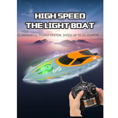 RC-Boot &ndash; Schnellboot Maniac X &ndash; 20 km/h &ndash; 2,4 GHz &ndash; TKKJ H122