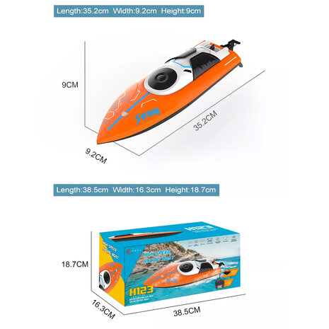 RC Boat - Speed ​​Race Boat TKKJ H123 - 20KM/H - 2.4Ghz