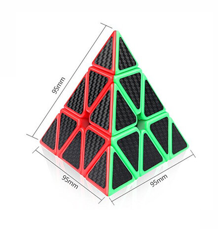 Pyraminx cube - brainteaser - pyramid shape - 9.5CM b 