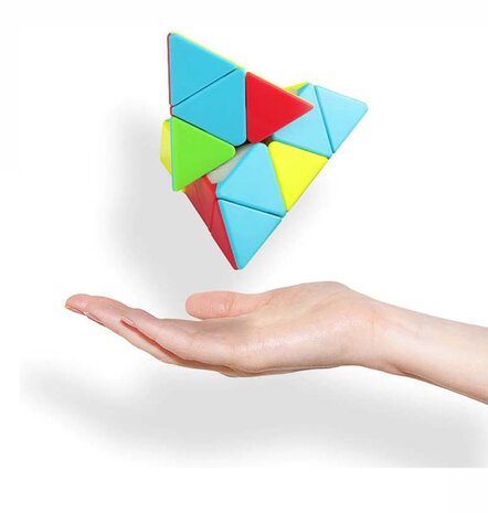 Pyraminx cube - brainteaser - pyramid shape - 9.5CM