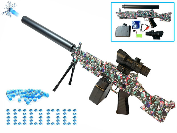 Gel Blaster- Orbeez-Gewehr - kompletter Satz - wiederaufladbar - 80CM