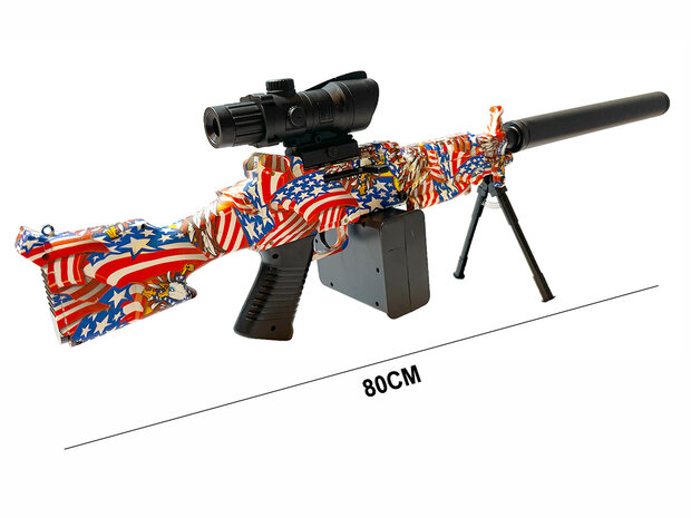 Gel Blaster- orbeez geweer - compleet set - oplaadbaar - 80CM j