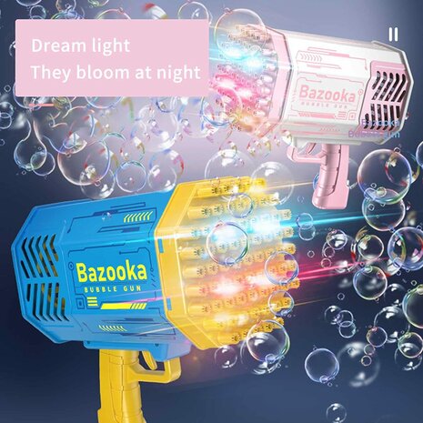Bubble Gun Bazooka - Bubble Gun - 69 L&ouml;cher - wiederaufladbar
