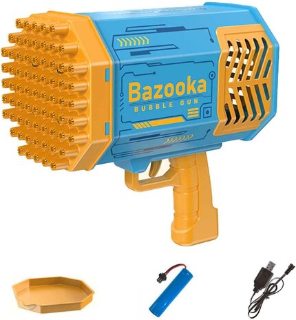 Bubble Gun Bazooka - bellenblaas pistool - 69 gaten - oplaadbaar