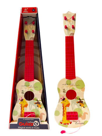 Spielzeuggitarre - mit 4 Saiten - Gitarre G - 54CM