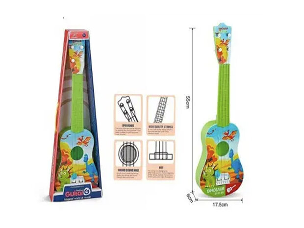 Dinosaurus gitaar - 4 snaren - Guitar G - 54CM 