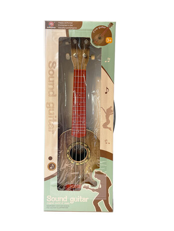 Guitare jouet &agrave; 4 cordes - 56 cm