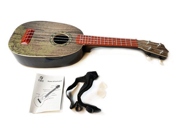 Guitare jouet &agrave; 4 cordes - 56 cm