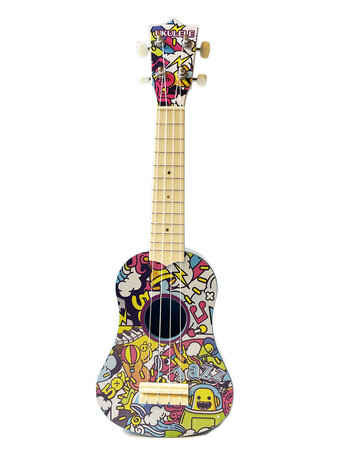 Ukulele - Spielzeuggitarre - Grafitti-Gitarre - 54CM