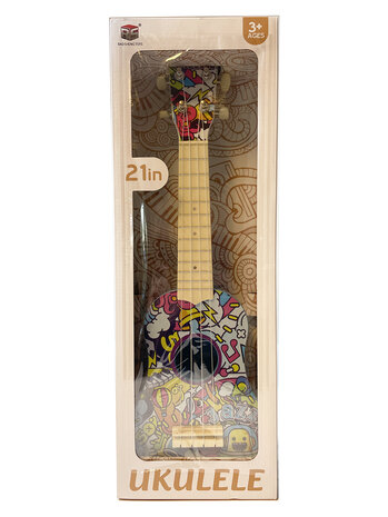 Ukulele - Speelgoedgitaar - Grafittie Guitar - 54CM 