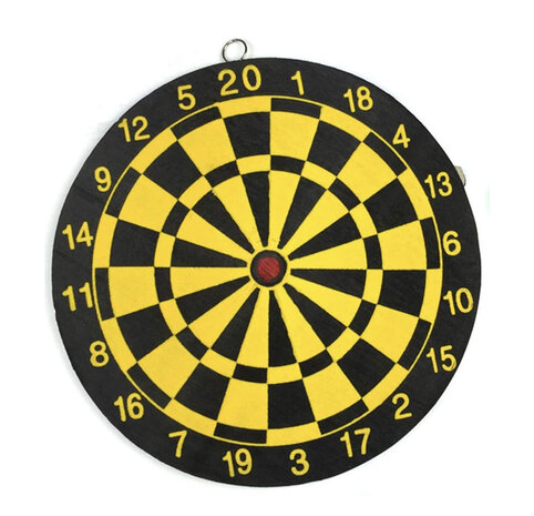 DARTBORD - INCL. 6 DARTS - 36.5 CM