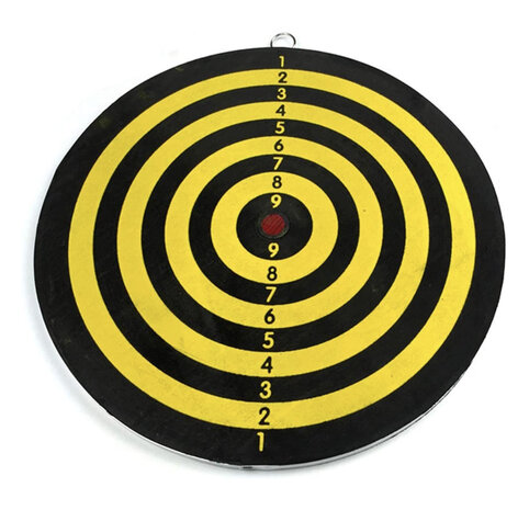 DARTBORD - INCL. 6 DARTS - 36.5 CM