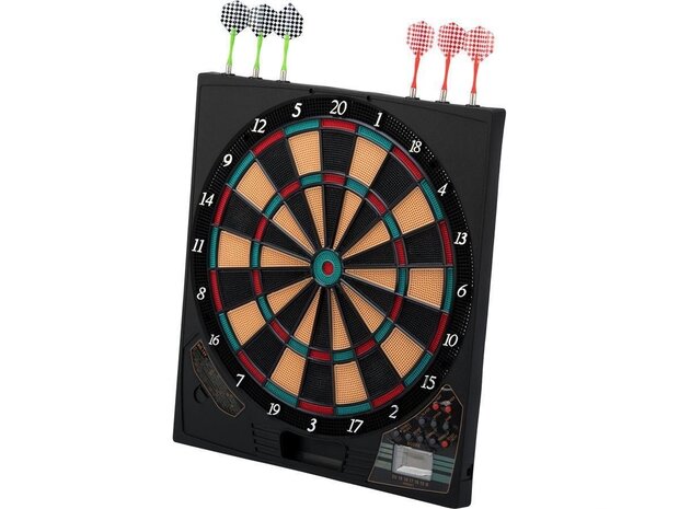 Elektronische dartbord - incl. 6 pijlen -  21 spellen - 45 cm