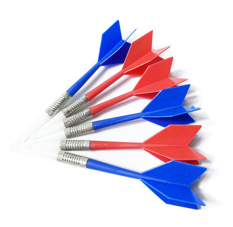 Dartscheibe mit weicher Spitze - 6 Pfeile - 30 cm